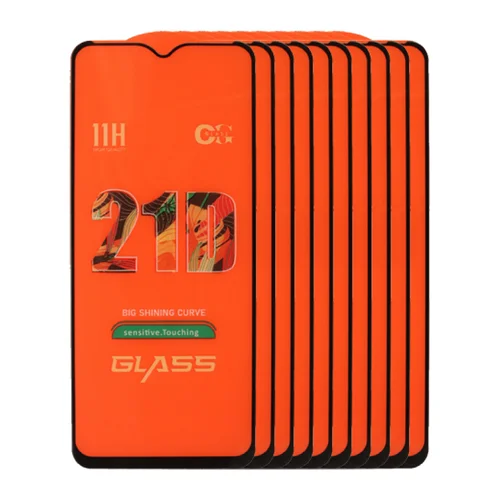 پک 10 تایی محافظ صفحه گلس گوشی  نوکیا C20 مدل 9D 21D